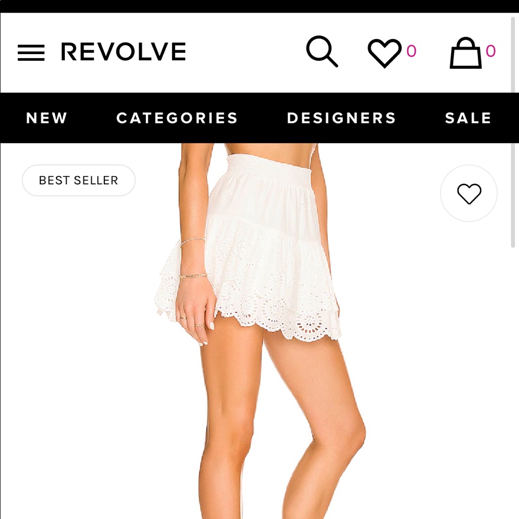 White Eyelet Skirt Nwt